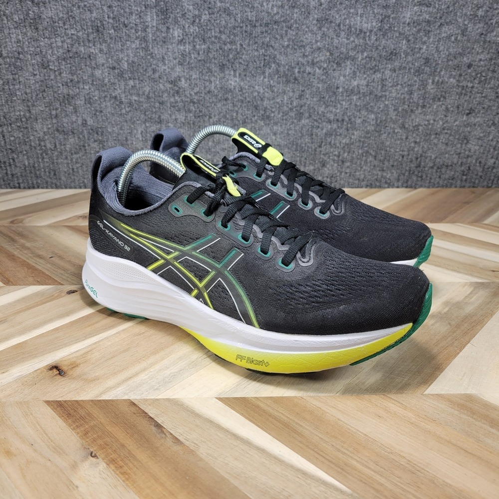 Asics GEL-KAYANO 32 Mens 8.5 Sneakers Black/Jasper Green (1011C052-003)